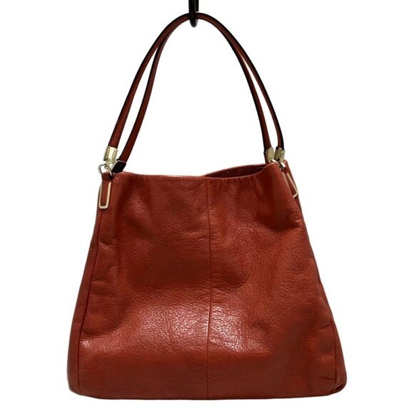 Auth COACH Madison Leather Small Phoebe 26221 Red Leather - Shoulder Bag - Picture 1 of 9